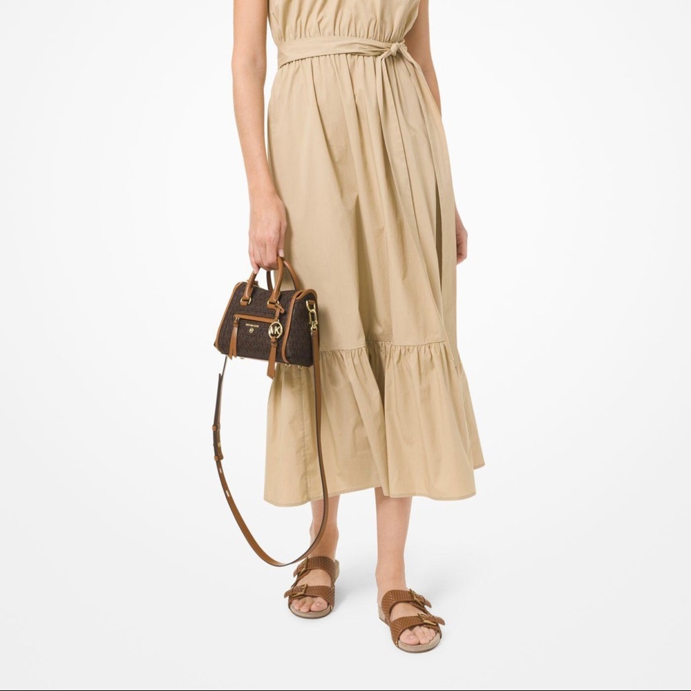 Michael Kors Carine Brown Acorn Logo Crossbody Bag - Picture 8 of 8